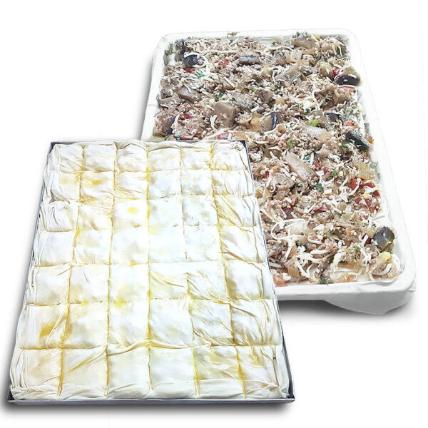 Μελιτζανόπιτα με Κιμά & Κασέρια