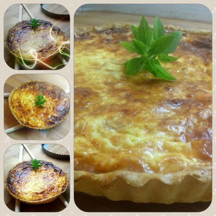 Quiche Lorraine με Μπέικον, Ζαμπόν και Τυριά