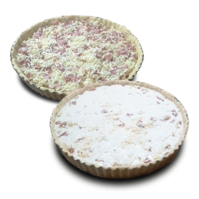 Quiche Lorraine με Μπέικον, Ζαμπόν και Τυριά